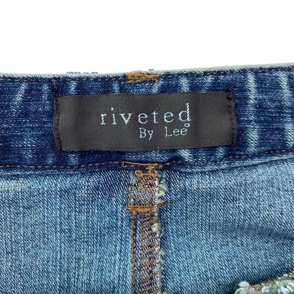 Lee Maxi Jean Skirt Front Slit Blue Denim Cottagecore Modest Prairie Womens 16 - Picture 3 of 8